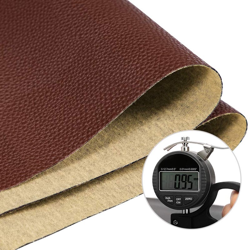 TORRAMI Soft Synthetic PU Fabric Material Faux Leather Sheets 1 Yards 54" x 36", 0.95mm Thick for Upholstery, DIY Crafts,Pebbled Pattern Coffee - Image 2